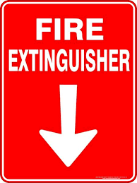Fire extinguisher sign sales